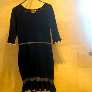 Taylor sweater dress with metallic accents and a mermaid hem size L